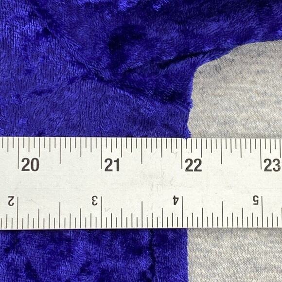 Vintage Granada Pajama Set Womens Medium Purple Crushed Velour Lounge Pants Top - Picture 12 of 16